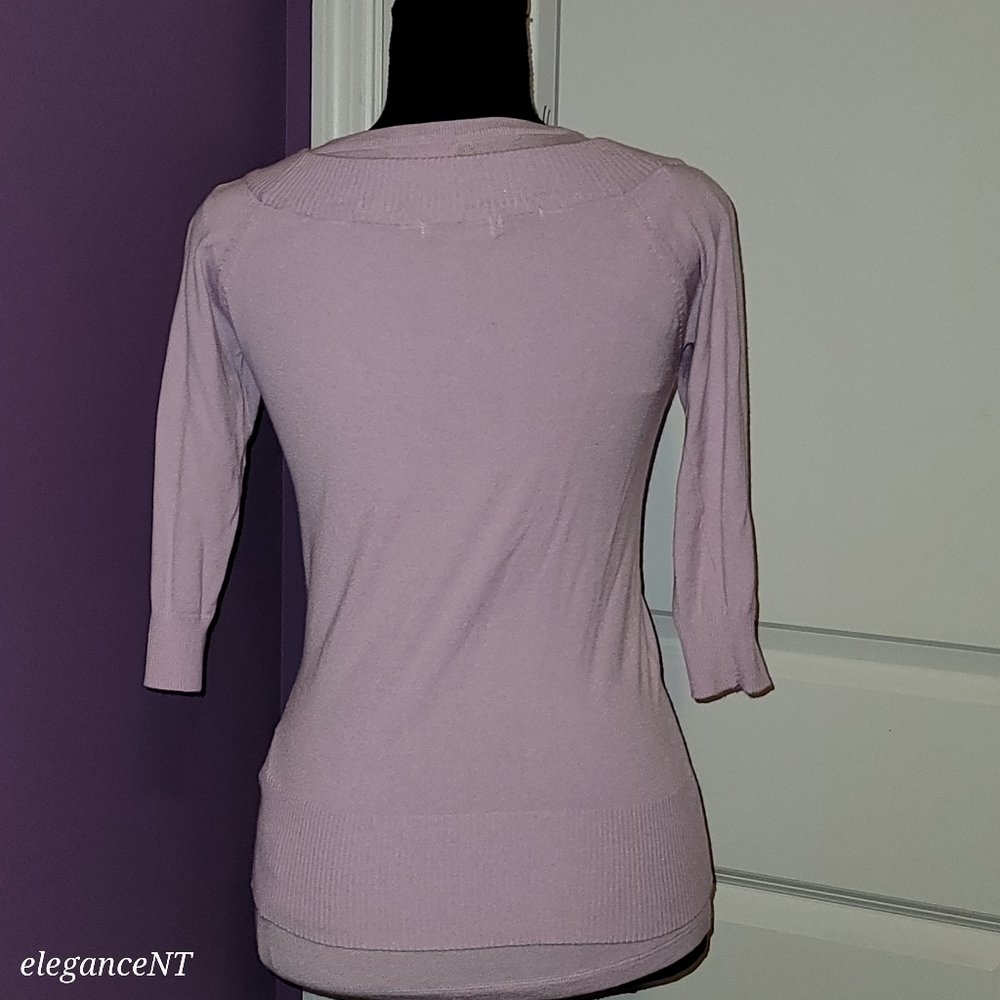 Bershka Liliac Two Piece Cardigan + Cap Sleeve Set Sz: M (Juniors) - Picture 8 of 14